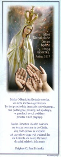 Zakładka do książki - Moje Niepokalane Serce będzie twoją ucieczką - 05554