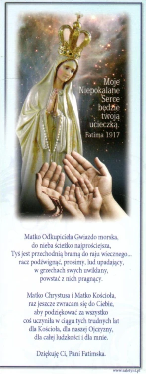Zakładka do książki - Moje Niepokalane Serce będzie twoją ucieczką - 05554