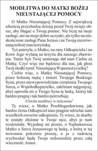 Obrazek Matka Boża Nieustającej Pomocy - 03264