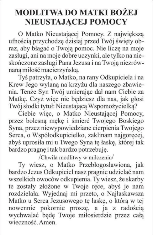 Obrazek Matka Boża Nieustającej Pomocy - 03264
