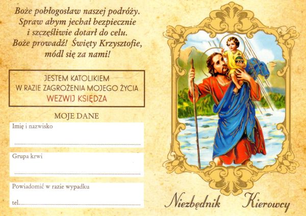 Niezbędnik kierowcy - Modlitwa kierowcy (składanka) - 08686