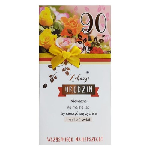 Karnet 90-te urodziny DL - 08431