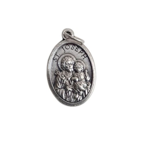 Medalik metalowy Św. Józef/Św. Rodzina OWAL 1,5x2cm - 08147