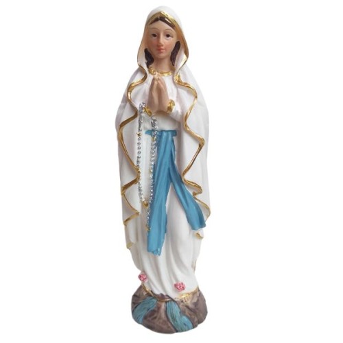 Figura Matka Boża Lourdes (Różańcowa) 13cm z tworzywa - 08040