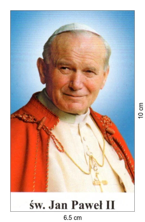 Obrazek laminowany św. Jan Paweł II. Modlitwa o wyproszenie łask - 07489