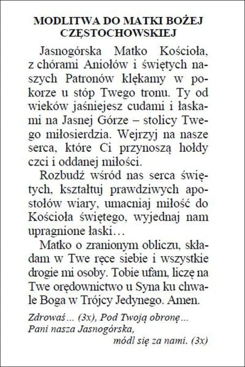 Obrazek Matka Boża Częstochowska. Modlitwa do Matki Bożej Częstochowskiej - ! - 06783