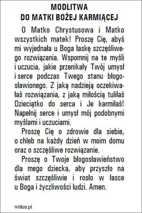 Obrazek Matka Boża Karmiąca. MODLITWA O Matko Chrystusowa i Matko wszystkich... - ! - 06176