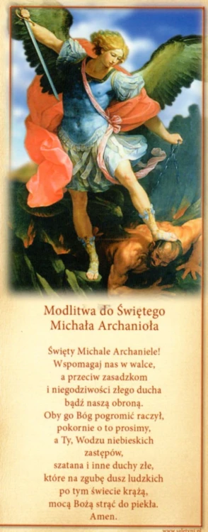 Zakładka do książki - Modlitwa do św. Michała Archanioła - 05583