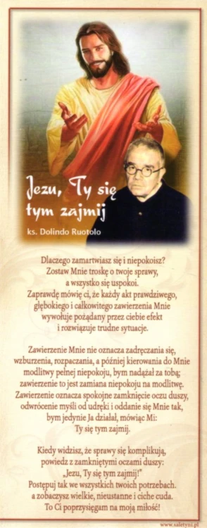 Zakładka do książki - Jezu, Ty się tym zajmij. Ks. Dolindo Ruotolo - 05550