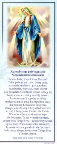Zakładka do książki - Akt osobistego poświęcenia się Niepokalanemu Sercu Maryi - 05541