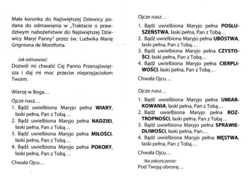 Folder składany Mała koronka do 12 Cnót Najświętszej Dziewicy. Magnificat - 05422