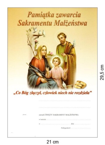 Pamiątka zawarcia Sakramentu Małżeństwa - 04443