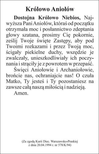 Obrazek Matka Boża Królowa Aniołów. Królowo Aniołów - 04223