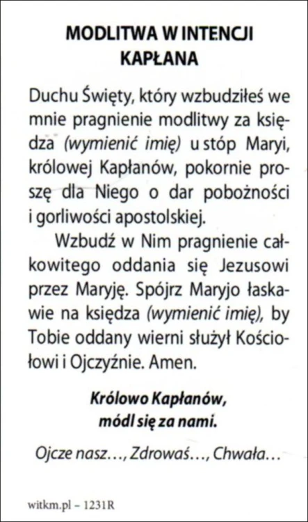 Obrazek Matka Boża Królowa Kapłanów. Modlitwa w intencji kapłana - 04110
