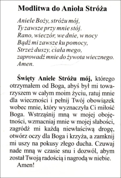 Obrazek Anioł Stróż. Modlitwa do Anioła Stróża (łąka) - 03190