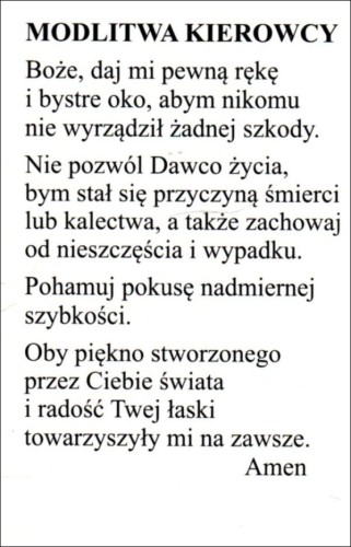 Obrazek św. Krzysztof. Polecam się Twojej opiece. Modlitwa kierowcy - 03187