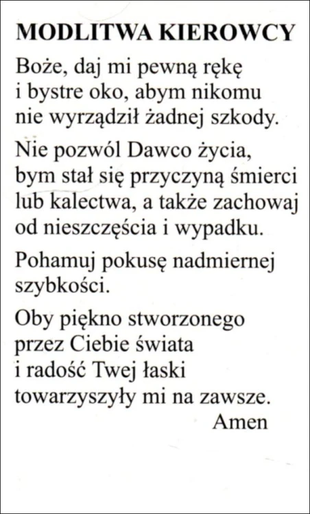 Obrazek św. Krzysztof. Polecam się Twojej opiece. Modlitwa kierowcy - 03067