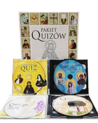 Pakiet Quizów religijnych 4xCD/DVD (płyta CD audio) - praca zbiorowa, PASTERZ - 02772 9788363943165