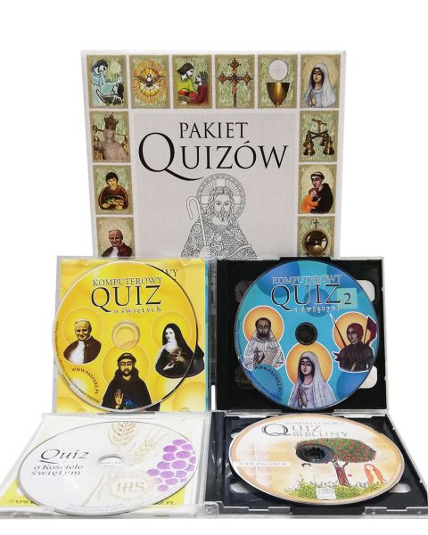 Pakiet Quizów religijnych 4xCD/DVD (płyta CD audio) - praca zbiorowa, PASTERZ - 02772 9788363943165