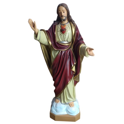 Figura Serce Pana Jezusa 70cm z żywicy - 02228