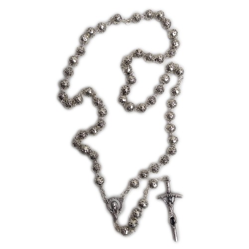Różaniec metalowy kulka róża MAŁA 0,5cm - 01004