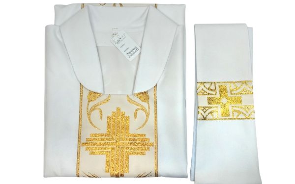 Ornat eucharystyczny biały - 00883