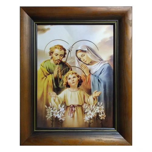 Obraz 51x41cm Św. Rodzina (duży Pan Jezus) rama drewniana - 00760