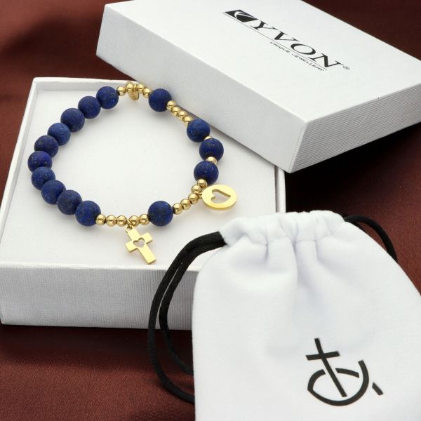 Bransoletka - dziesiątka kamień naturalny JADEIT GRANATOWY *8 - 69320 2010000064856