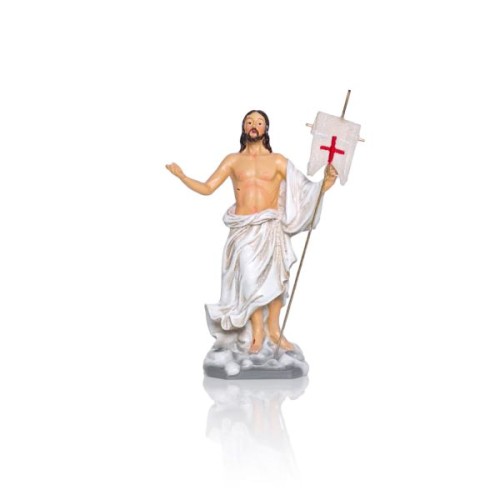 Figura Chrystus Zmartwychwstały 13cm biała szata - 69297 5902689302114