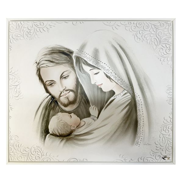 Obraz na drewnie 45x39cm Św. Rodzina KOLOR (brokat) - ! - 68644