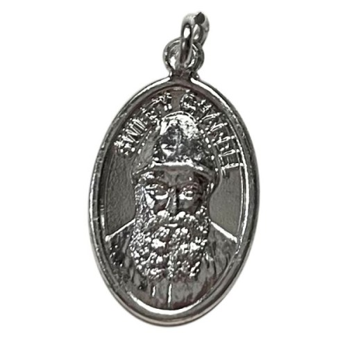 Medalik aluminiowy Święty Charbel owal 1,5x2,2cm - 67474