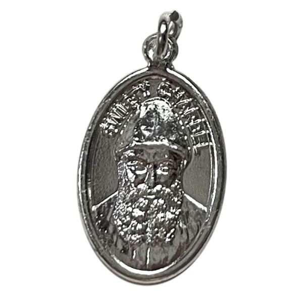 Medalik aluminiowy Święty Charbel owal 1,5x2,2cm - 67474