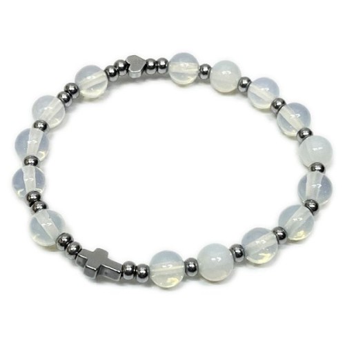 Bransoletka dziesiątka DZIECIĘCA kamień naturalny OPAL - 66883