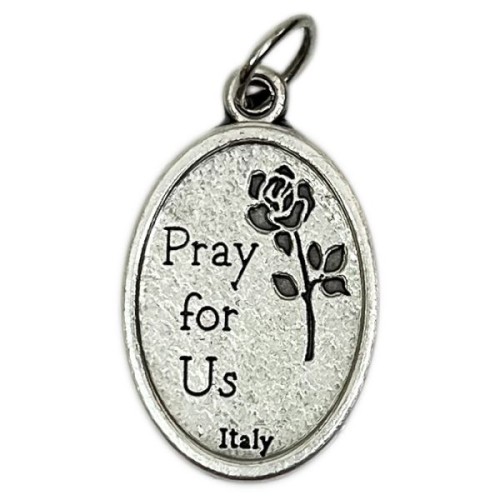 Medalik metalowy Matka Boża Guadalupe/Róża owal (2x1,5cm) - 66870              