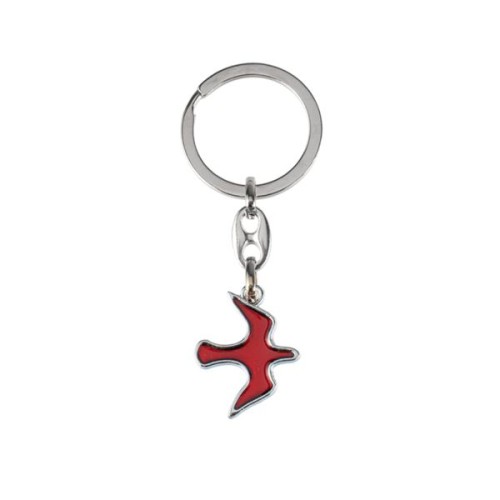 Brelok metalowy - Duch Święty (gołąbek) BORDOWY - 66475