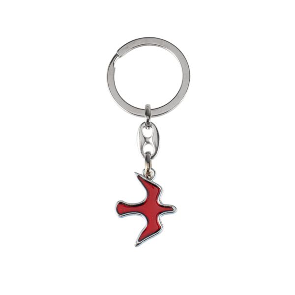 Brelok metalowy - Duch Święty (gołąbek) BORDOWY - 66475