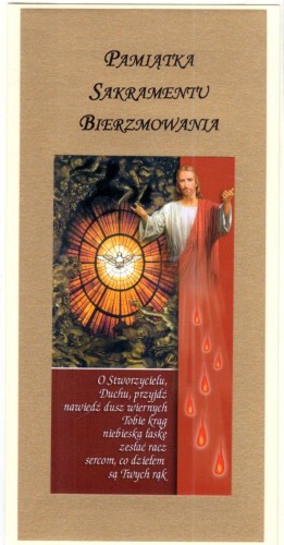 Karnet BIERZMOWANIE (gołąbek "O Stworzycielu...") ręcznie robiony różne wzory - 66334