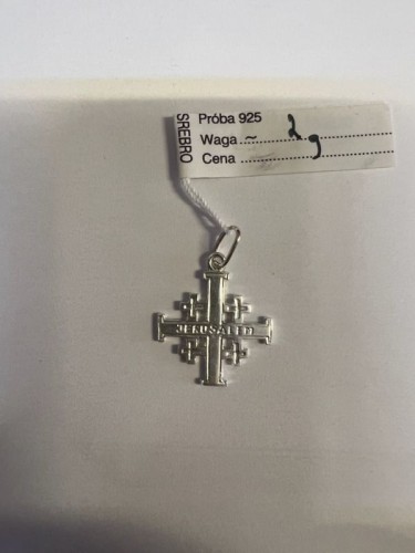 Krzyżyk srebrny pr.925 jerozolimski 2g (2cm) - 65980