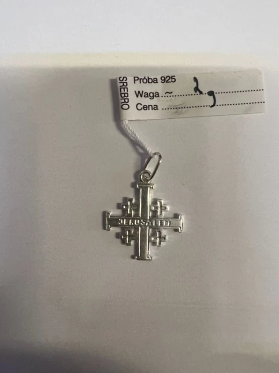 Krzyżyk srebrny pr.925 jerozolimski 2g (2cm) - 65980