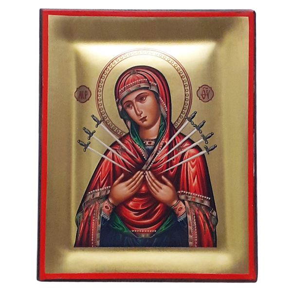 Ikona metalowa 15,5x20 cm. Matka Boża Bolesna - 65706