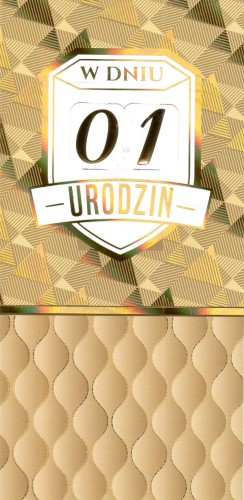 Karnet Urodziny USTAWIANA DATA różne wzory - 65530