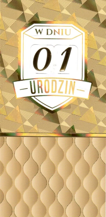 Karnet Urodziny USTAWIANA DATA różne wzory - 65530