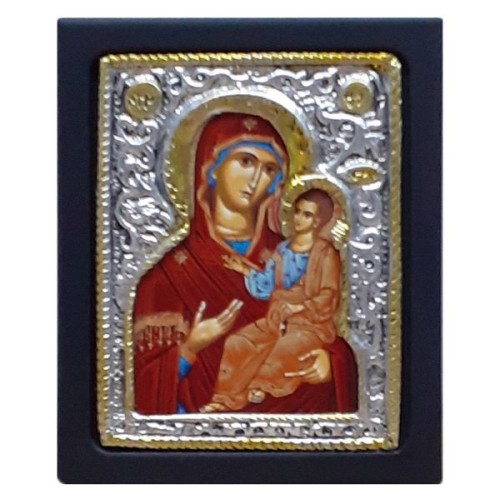 Ikona MINI 6,5x7,5cm Matka Boża z Dzieciątkiem w atłasowym pudełku - 65336