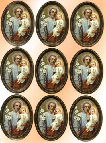 Naklejki św. Józef  (9 naklejek) - 65144