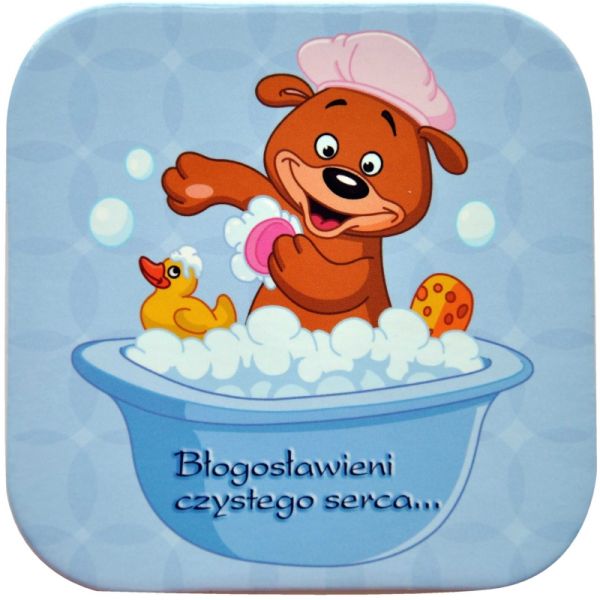 Podkładka korkowa pod kubek. Błogosławieni czystego serca... - 65094