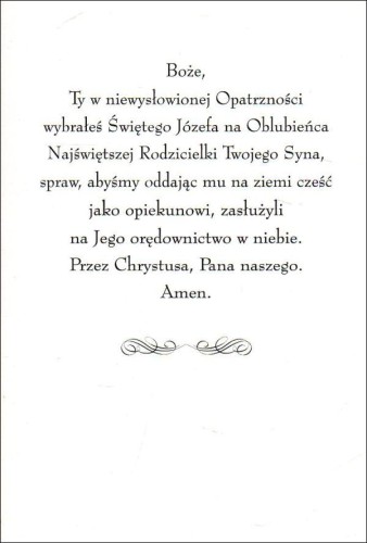 Obrazek św Józef z modlitwą - 65074