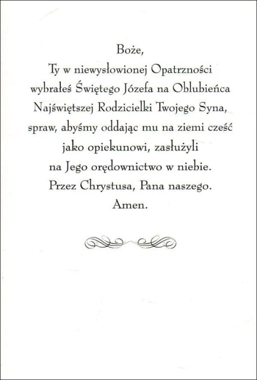 Obrazek św Józef z modlitwą - 65074