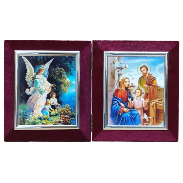 Ikona DYPTYK średnia Anioł Stróż (dzieci)/MODLITWA: Aniele Boży... 28,5x17cm - 64809