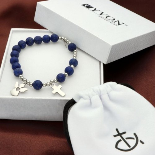 Bransoletka - dziesiątka kamień naturalny JADEIT GRANATOWY *8 - 64768 2010000064641