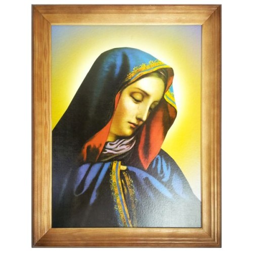 Obraz 30x40cm Matka Boża Bolesna rama bejcowana - 64482